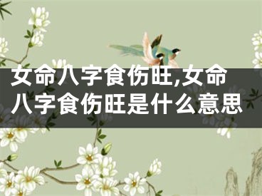 女命八字食伤旺,女命八字食伤旺是什么意思