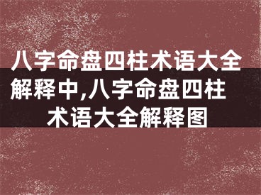 八字命盘四柱术语大全解释中,八字命盘四柱术语大全解释图