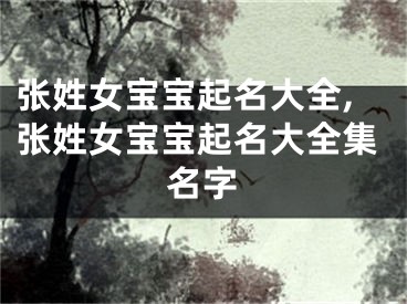 张姓女宝宝起名大全,张姓女宝宝起名大全集名字