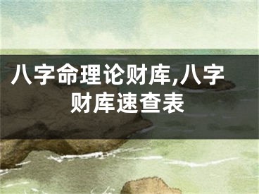 八字命理论财库,八字财库速查表
