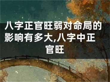 八字正官旺弱对命局的影响有多大,八字中正官旺