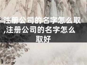 注册公司的名字怎么取,注册公司的名字怎么取好
