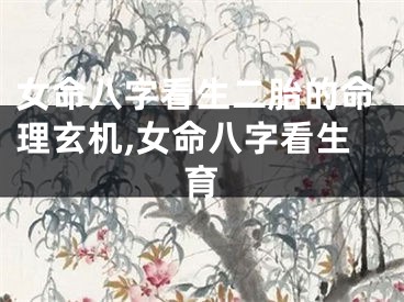 女命八字看生二胎的命理玄机,女命八字看生育