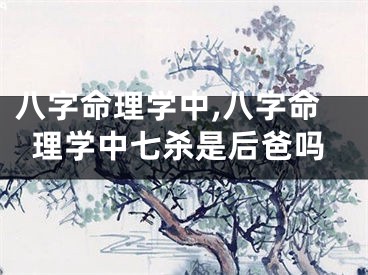 八字命理学中,八字命理学中七杀是后爸吗