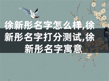徐新彤名字怎么样,徐新彤名字打分测试,徐新彤名字寓意