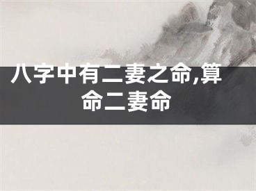 八字中有二妻之命,算命二妻命