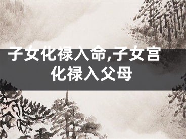 子女化禄入命,子女宫化禄入父母