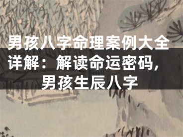 男孩八字命理案例大全详解:解读命运密码,男孩生辰八字