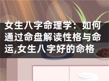 女生八字命理学：如何通过命盘解读性格与命运,女生八字好的命格