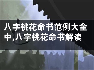 八字桃花命书范例大全中,八字桃花命书解读