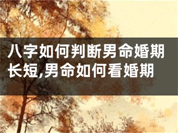 八字如何判断男命婚期长短,男命如何看婚期