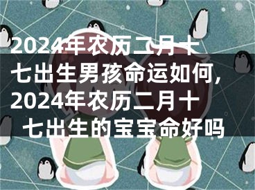 2024年农历二月十七出生男孩命运如何,2024年农历二月十七出生的宝宝命好吗
