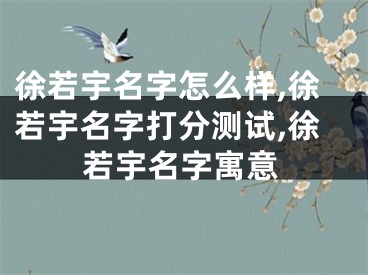 徐若宇名字怎么样,徐若宇名字打分测试,徐若宇名字寓意