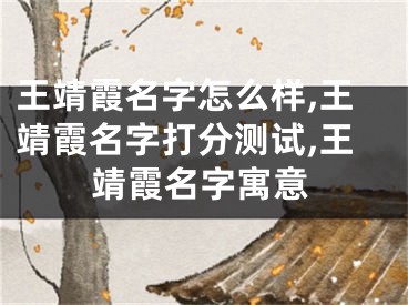 王靖霞名字怎么样,王靖霞名字打分测试,王靖霞名字寓意