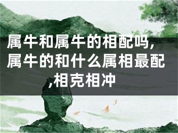 属牛和属牛的相配吗,属牛的和什么属相最配,相克相冲