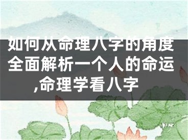 如何从命理八字的角度全面解析一个人的命运,命理学看八字