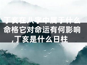 丁亥在八字中属于什么命格它对命运有何影响,丁亥是什么日柱