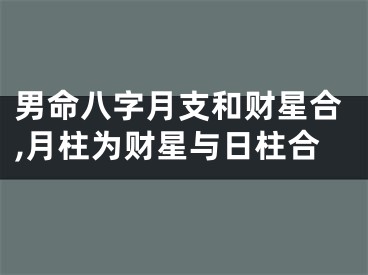 男命八字月支和财星合,月柱为财星与日柱合