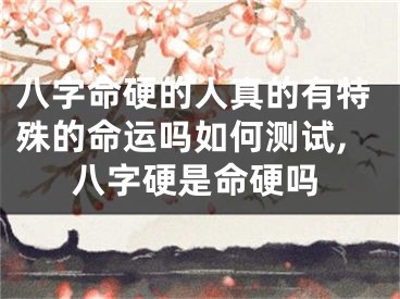 八字命硬的人真的有特殊的命运吗如何测试,八字硬是命硬吗
