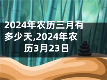 2024年农历三月有多少天,2024年农历3月23日
