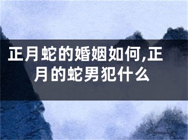 正月蛇的婚姻如何,正月的蛇男犯什么