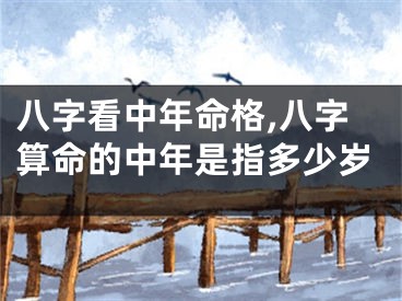 八字看中年命格,八字算命的中年是指多少岁