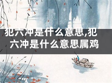 犯六冲是什么意思,犯六冲是什么意思属鸡