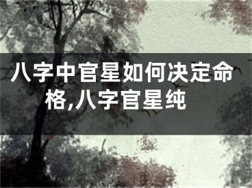 八字中官星如何决定命格,八字官星纯