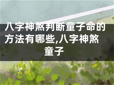 八字神煞判断童子命的方法有哪些,八字神煞 童子