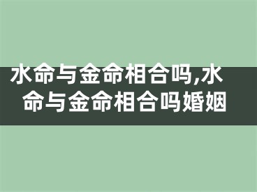 水命与金命相合吗,水命与金命相合吗婚姻
