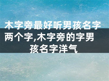 木字旁最好听男孩名字两个字,木字旁的字男孩名字洋气