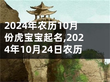 2024年农历10月份虎宝宝起名,2024年10月24日农历