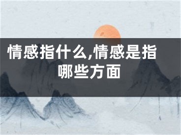 情感指什么,情感是指哪些方面