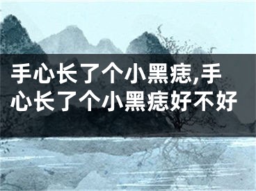 手心长了个小黑痣,手心长了个小黑痣好不好