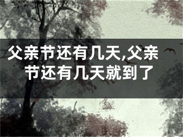 父亲节还有几天,父亲节还有几天就到了