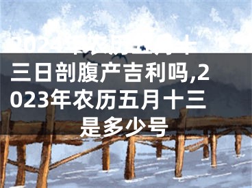 2024年农历五月十三日剖腹产吉利吗,2023年农历五月十三是多少号