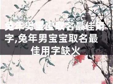 兔年男宝宝取名最佳用字,兔年男宝宝取名最佳用字缺火