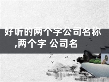 好听的两个字公司名称,两个字 公司名