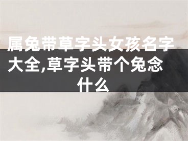 属兔带草字头女孩名字大全,草字头带个兔念什么