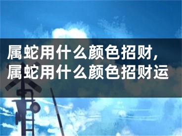 属蛇用什么颜色招财,属蛇用什么颜色招财运