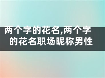 两个字的花名,两个字的花名职场昵称男性