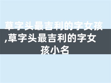 草字头最吉利的字女孩,草字头最吉利的字女孩小名