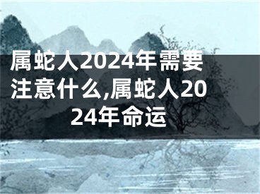 属蛇人2024年需要注意什么,属蛇人2024年命运