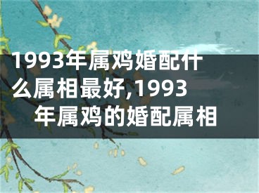 1993年属鸡婚配什么属相最好,1993年属鸡的婚配属相