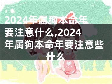 2024年属狗本命年要注意什么,2024年属狗本命年要注意些什么