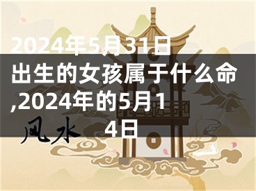 2024年5月31日出生的女孩属于什么命,2024年的5月14日
