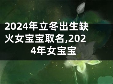 2024年立冬出生缺火女宝宝取名,2024年女宝宝