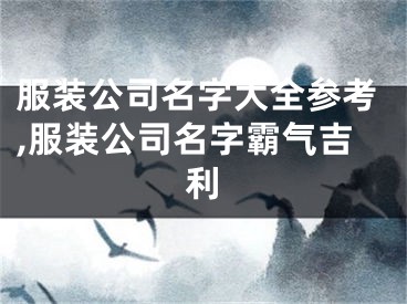 服装公司名字大全参考,服装公司名字霸气吉利