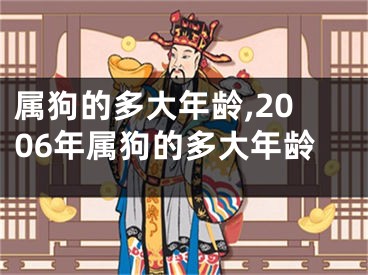 属狗的多大年龄,2006年属狗的多大年龄
