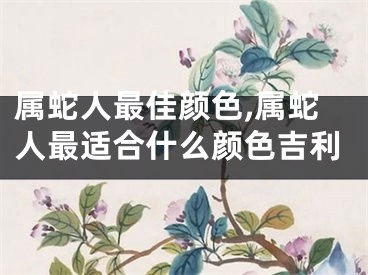 属蛇人最佳颜色,属蛇人最适合什么颜色吉利